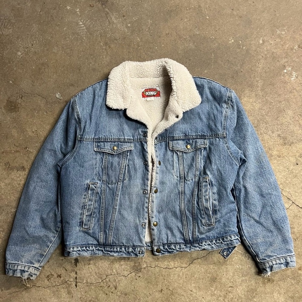 Work King Denim Jacket with Sherpa Lining
